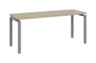 MHPK 36 - 18 stůl kancelářský, kovová podnož stříbrná, deska 36 mm, široký 1800 mm, bříza světlá